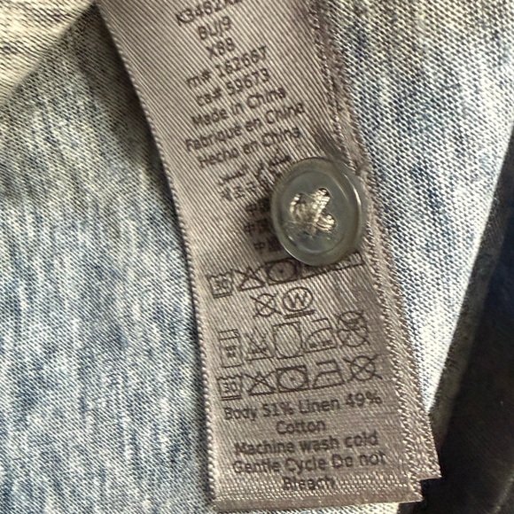 NWT John Varvatos Charcoal and Navy Casual Shirt - Picture 6 of 6